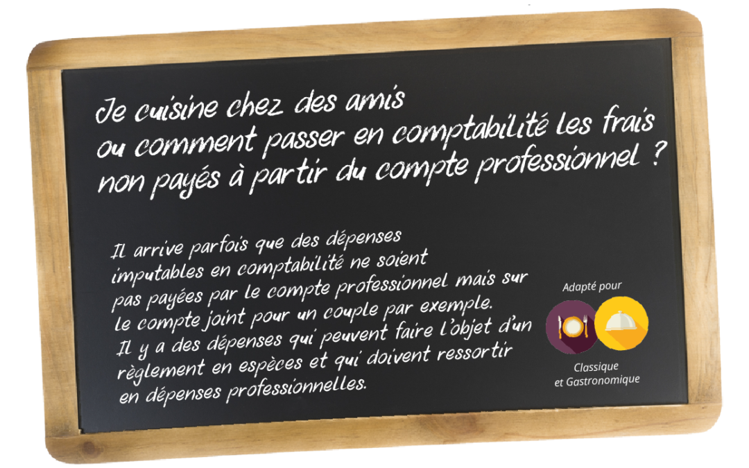 Passer en comptabilité les frais non payés à partir du compte professionnel