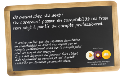 Passer en comptabilité les frais non payés à partir du compte professionnel
